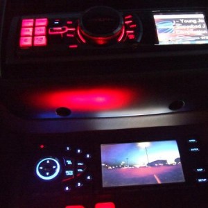 Alpine IDA-X001 HU
Custom mounted DVD Deck w/ hidden back-up cam
Toggle Switches r for Streetglow(i know, i know...but hey its a show car)