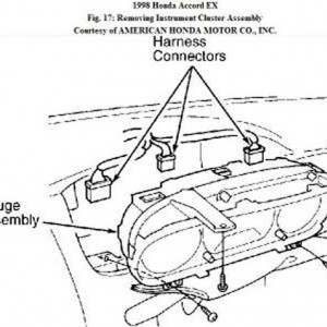 98 Accord instrument cluster removal