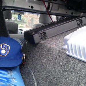 A day in the life of my trunk, gotta rep the mil hat wit tha mil board (which is a Tosa board in this shot) And im flossing two amps... I wish i could