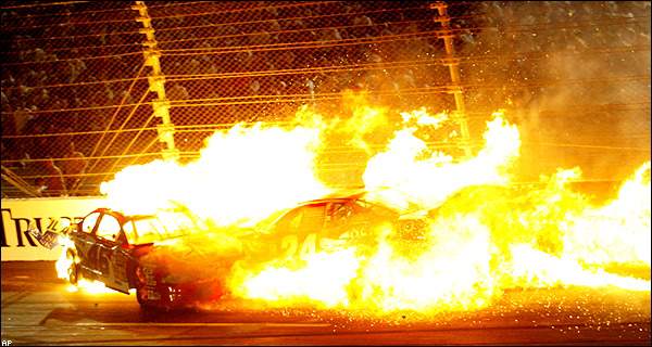 Burst into flames at Richmond VA raceway