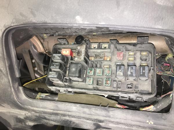 engine compartment fuse box relocation to passenger airbag cubby