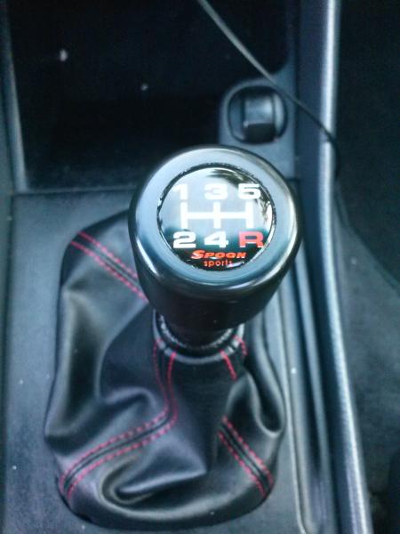 OEM Type-R shift boot with Spoon shift nob