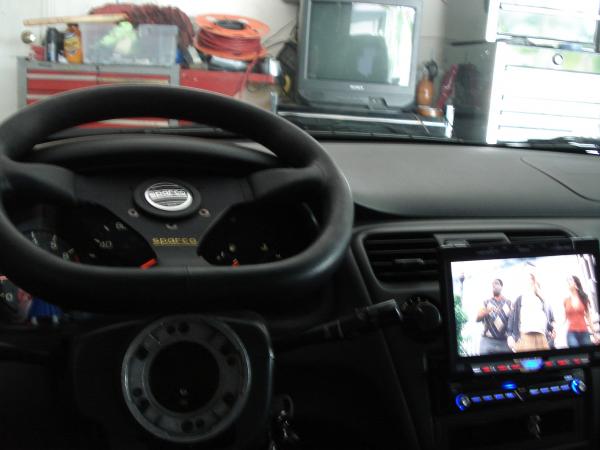 sparco steering wheel phase linear in dash dvd playing Disaster Movie