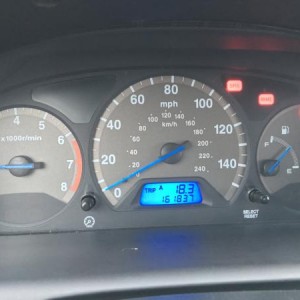 blue instrument cluster