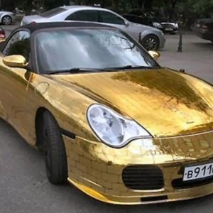 Russian Mafia Car - Gold plated Porsche!