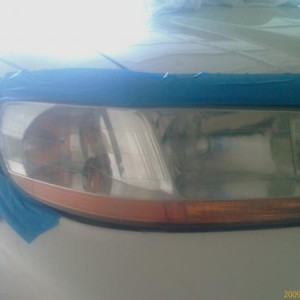 headlight prepped for cleaning (oxidized)

tell me if you see a difference