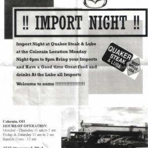 IMPORT NIGHT AT COLERAIN