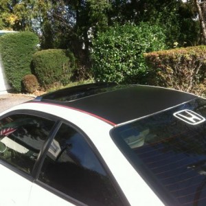 Black roof with pinstripe