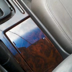 Waxed and polished wood trim.