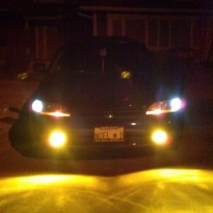 Fog lights at night