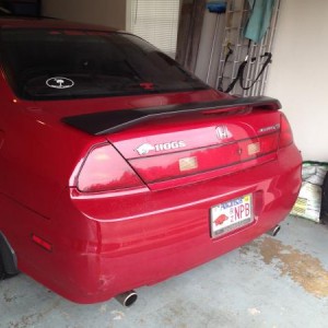 Final product Plasti dipped spoiler