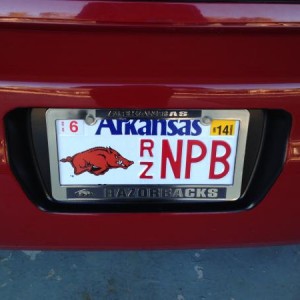 Plasti dipped Licence plate indintion