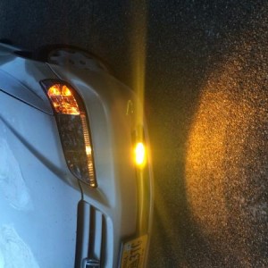 Spyder headlights with fog lights.