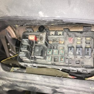 engine compartment fuse box relocation to passenger airbag cubby