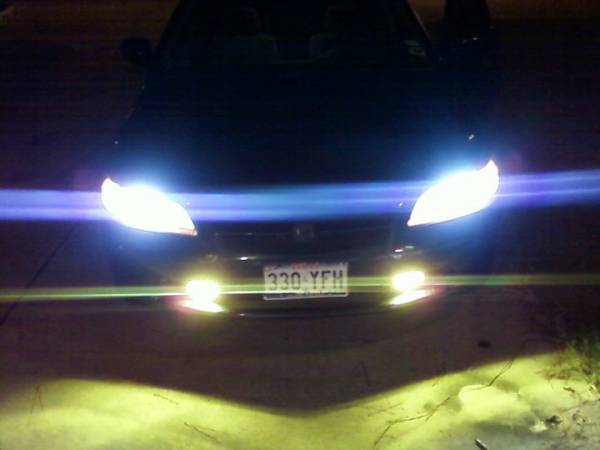 Civic fogs 6/29/10 installed wire harness without help lol