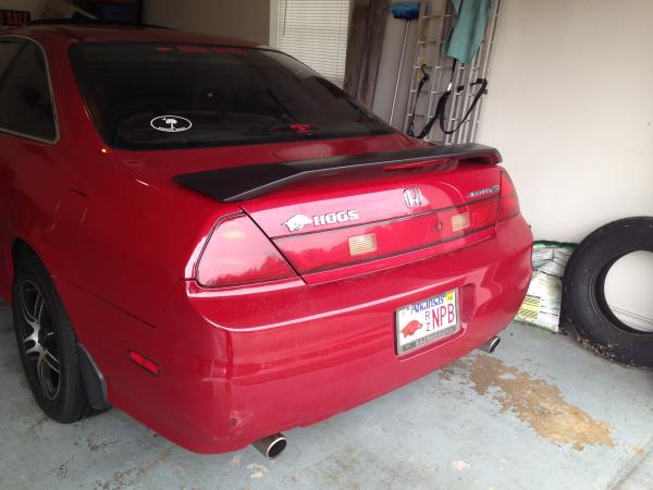 Final product Plasti dipped spoiler