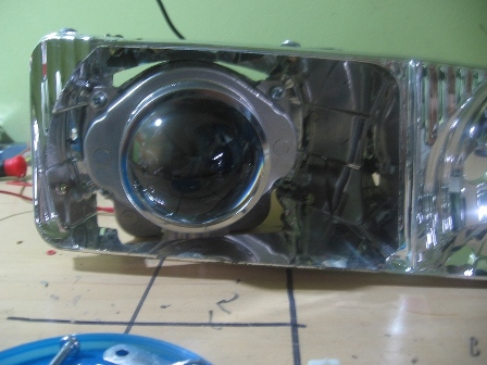 Fornt view projector mounted