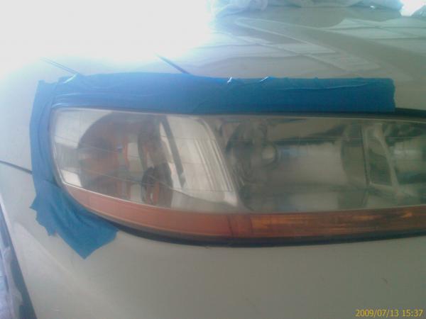 headlight prepped for cleaning (oxidized)

tell me if you see a difference