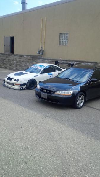 Pic with my Good Friends Integra Type R... this is when I decided my car needs a lot more low ..