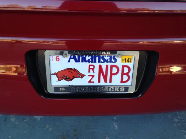 Plasti dipped Licence plate indintion