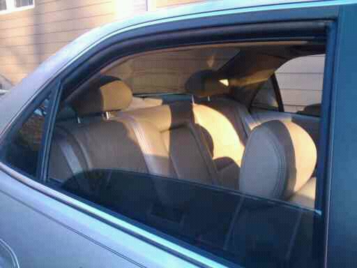 Rear view of the back seats.