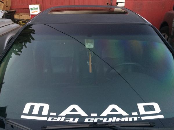 Reppin my crew. M.A.A.D City Cruisin'!