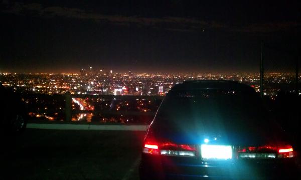 Taking a crusie down Mulholland Dr. in Hollywood, took those curves like a champ!