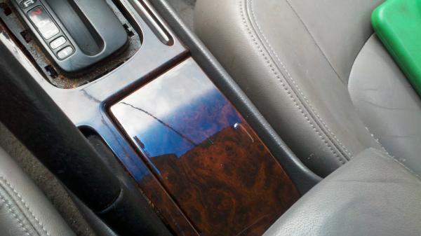 Waxed and polished wood trim.